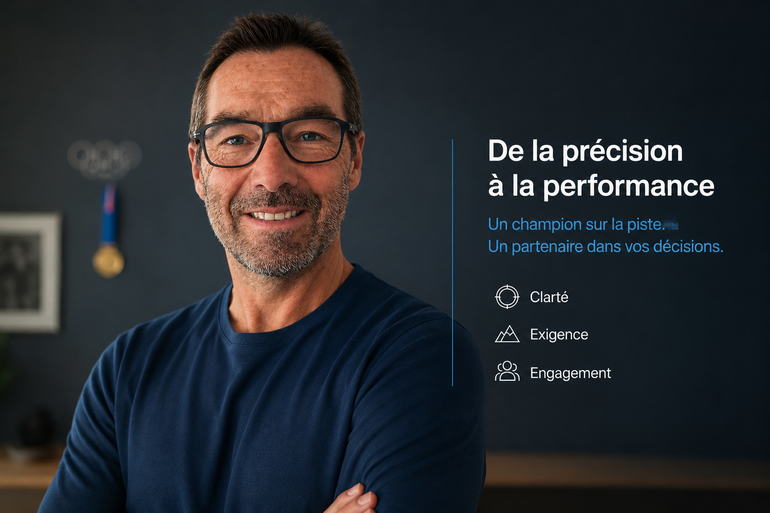 Gilles Marguet, médaillé olympique de biathlon — De la précision à la performance. Un champion sur la piste, un partenaire dans vos décisions.
